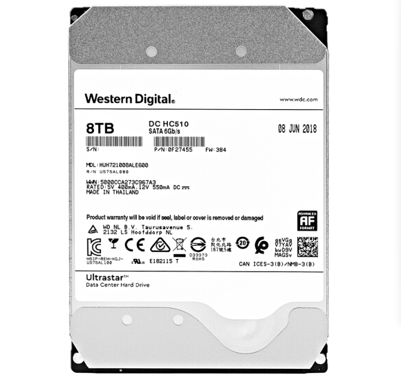 西部数据（Western Digital）8TB HC510