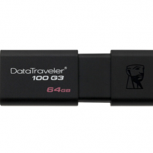 金士顿（Kingston）64GB USB3.0 U盘 DT100G3 黑色