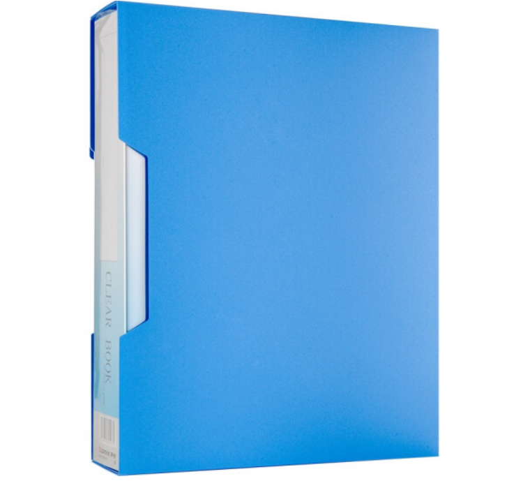 齐心(Comix) NF100AK 文件夹资料册插页/100页A4文件册 蓝色