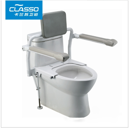 卡兰苏卫浴陶瓷坐便器带扶手卫生间座便器残疾人孕妇陶瓷抽水马桶