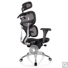 西昊（SIHOO） 人体工学电脑椅子 办公椅 老板椅转椅 B7 黑框黑网