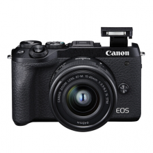 佳能（Canon）EOS M6 Mark II M62 微单相机 数码相机 银色套机 （15-45 