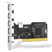 魔羯(MOGE)PCI转USB2.0卡(6口) MC1015 瑞萨(NEC)芯片外 外5口内1口
