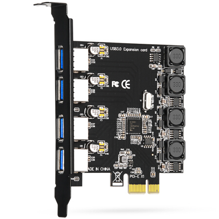 魔羯MOGE 台式机USB扩展卡电脑内置PCIE转四口usb3.0转接卡免供电 MC2016 