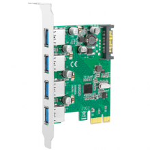魔羯(MOGE)PCIEx1转4口USB3.0扩展卡 MC2018 瑞萨(NEC)芯片