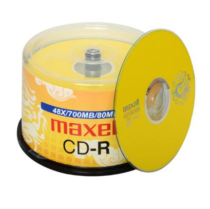麦克赛尔（maxell）CD-R光盘 刻录光盘 光碟 空白光盘 48速700M 龙纹金盘桶装50片