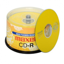麦克赛尔（maxell）CD-R光盘 刻录光盘 光碟 空白光盘 48速700M 龙纹金盘桶装50片