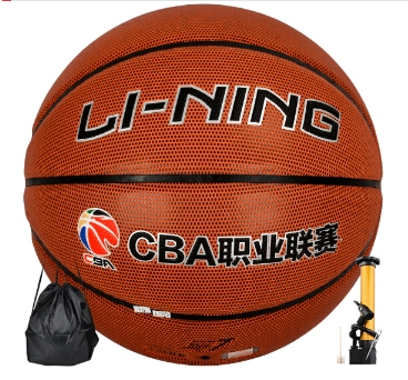 李宁 LI-NING CBA比赛用篮球室内外兼用成人儿童7号 