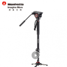 曼富图（Manfrotto）MVMXPRO500 XPRO PLUS 4节摄像独脚架 带液压云台和液