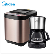 美的（Midea）面包机 早餐机 智能面包机 ESC1510+美的（Midea）咖啡机家用泡茶机