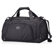 七匹狼 旅行包男女旅游包旅行袋多功能大容量行李包手提健身包 黑色B0301762-101