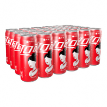 可口可乐 Coca-Cola 汽水 碳酸饮料 330ml*24罐 整箱装 可口可乐公司出品 摩登罐 