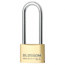 梅花（BLOSSOM）铜挂锁 u型锁 防水防锈长梁门锁 车厢柜门锁55MM BC076L