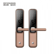 德施曼（DESSMANN） K08-A 柔光棕小嘀指纹锁 家用防盗门智能家居云智能锁电子密码智能门锁