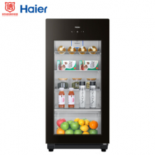 海尔（Haier）家用客厅保鲜冰吧办公室小型冰箱 杀菌茶叶饮料水果保鲜柜DS0137K