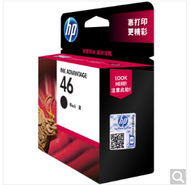惠普(HP) CZ637AA 46黑色墨盒 （适用HP DeskJet 2020hc/2520hc/