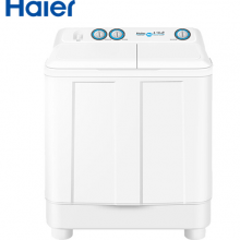 海尔 Haier 9公斤大容量半自动双缸洗脱机 洗大件更轻松 强劲动力 高效洁净 XPB90-699