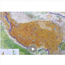 3D凹凸立体中国地图+世界地形图套装（尺寸1.06m×0.74m）学生地图