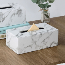 侑家良品 创意纸巾盒大理石纹餐巾纸抽盒 客厅纸巾收纳盒简约北欧风