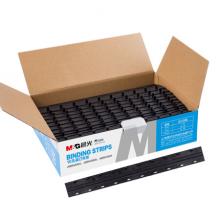 晨光(M&G)文具A4/10孔3mm黑色装订夹条  办公打孔机压条 100支/盒ABSN2602