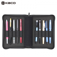 KACO 爱乐精品笔收纳包 便携防水笔袋 大容量签字笔中性笔钢笔样品包  10格