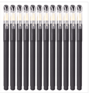 晨光（M&G）A0301 磨砂全针管中性笔/签字笔 黑色 0.5mm 12支装