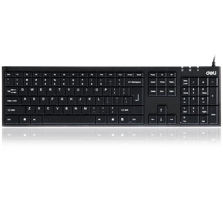 得力 3712 电脑键盘 452ｘ123ｘ20mm （单位：只） 黑色
