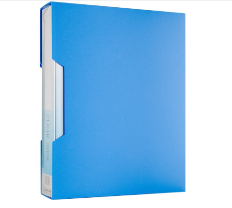 齐心(Comix) NF100AK 文件夹资料册插页/100页A4文件册 蓝色