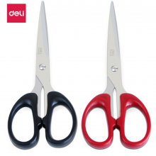 得力(deli)180mm办公家用生活剪刀 1把 办公用品 颜色随机6009