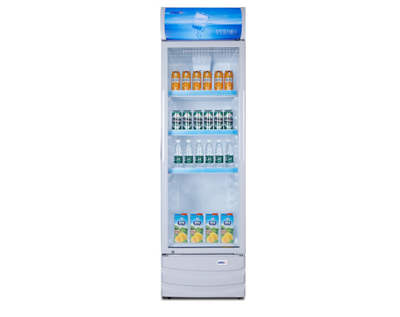 星星（XINGX） 236升 立式玻璃门冷柜 饮料陈列柜 商用冷藏冰箱（银灰色） LSC-236C