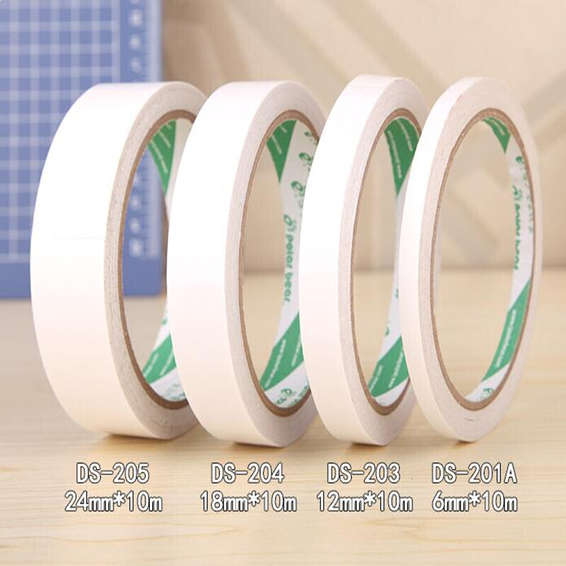 北极熊 DS-204 双面胶带 双面粘纸棉纸双面胶布 手工胶带 18MM*10M 
