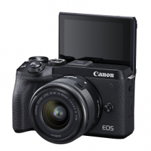 佳能（Canon）EOS M6 Mark II M62 微单相机 数码相机 黑色套机 （15-45 