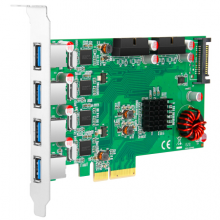 魔羯 MOGE MC2026 PCIEx4转8口USB3.0四口独立通道扩展卡 工业相机20Gbps