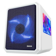 先马（SAMA）米立方(白) 小板专用迷你游戏电脑机箱U3双SSD背线大侧透平置结构支持高塔CPU