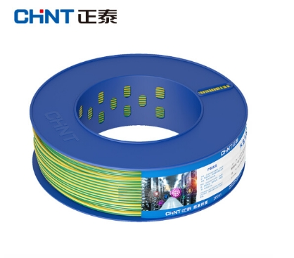 正泰(CHNT) 电线电缆 阻燃ZR-BV2.5平方 双色单芯单股地线 国标铜芯硬线 