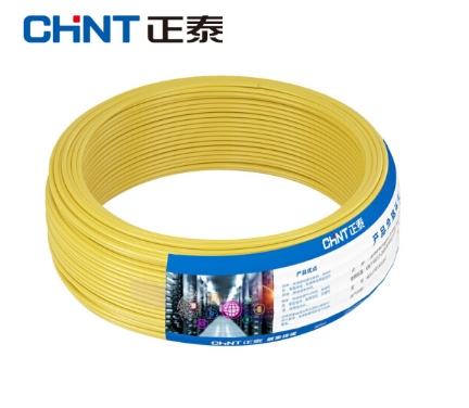 正泰(CHNT) 电线电缆 BV2.5平方 黄色单芯单股零线 国标铜芯硬线