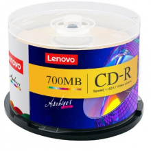 联想（Lenovo）CD-R 光盘/刻录盘 52速700MB 台产档案系列 桶装50片 空白光盘
