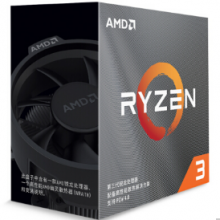  AMD 锐龙3 3100 处理器 (r3)7nm 4核8线程 3.6GHz 65W AM4接口 盒