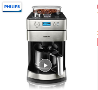 飞利浦（PHILIPS）咖啡机 家用全自动现磨一体带咖啡豆研磨功能