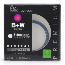 B+W uv镜 滤镜 49mm UV镜 MRC NANO XS-PRO 超薄多层纳米镀膜UV镜 保护