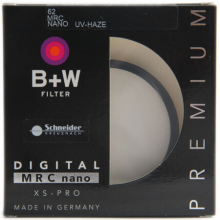 B+W uv镜 滤镜 62mm UV镜 MRC NANO XS-PRO 超薄多层纳米镀膜UV镜保护镜