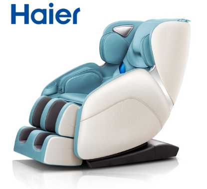 海尔（Haier）按摩椅家用全身豪华零重力全自动多功能电动按摩沙发椅子3D智能太空舱H3-102 蓝