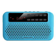 Philips/飞利浦老人收音机新款便携式音乐播放器 小型迷你随身听老年歌曲戏曲评书插（蓝色）