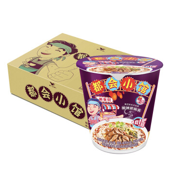 统一 都会小馆 肥肠面 84g*12杯 整箱装 网红爆款 内含面饼、粉丝