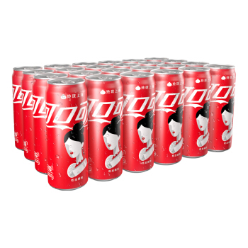 可口可乐 Coca-Cola 汽水 碳酸饮料 330ml*24罐 整箱装 可口可乐公司出品 摩登罐 