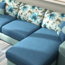 鲁菲特 沙发 布艺沙发 中小户型可拆洗 四人位三人位直排沙发现代简约北欧整装 lbs-1603# 蓝