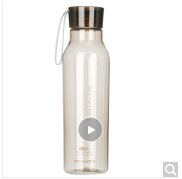 乐扣乐扣 （locklock）夏季运动水壶塑料水杯杯子便携式学生杯HLC644BRW棕色550ML
