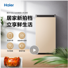海尔 Haier 102升分区大抽屉防串味家用立式冷柜 母婴母乳冰柜小冰箱 BD-102MDT