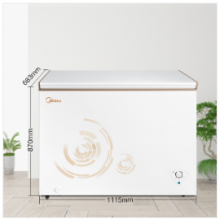 美的(Midea)301升 商用卧式大冷冻冰柜 冷藏冷冻转换冷柜 卧式冰箱 BD/BC-301KM(