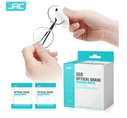 JRC (100片装)光学级洁镜纸 拭屏纸 擦镜纸 相机镜头 眼镜 手机屏幕清洁湿巾 显示屏清洁用具